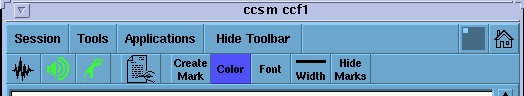 CCSM toolbar